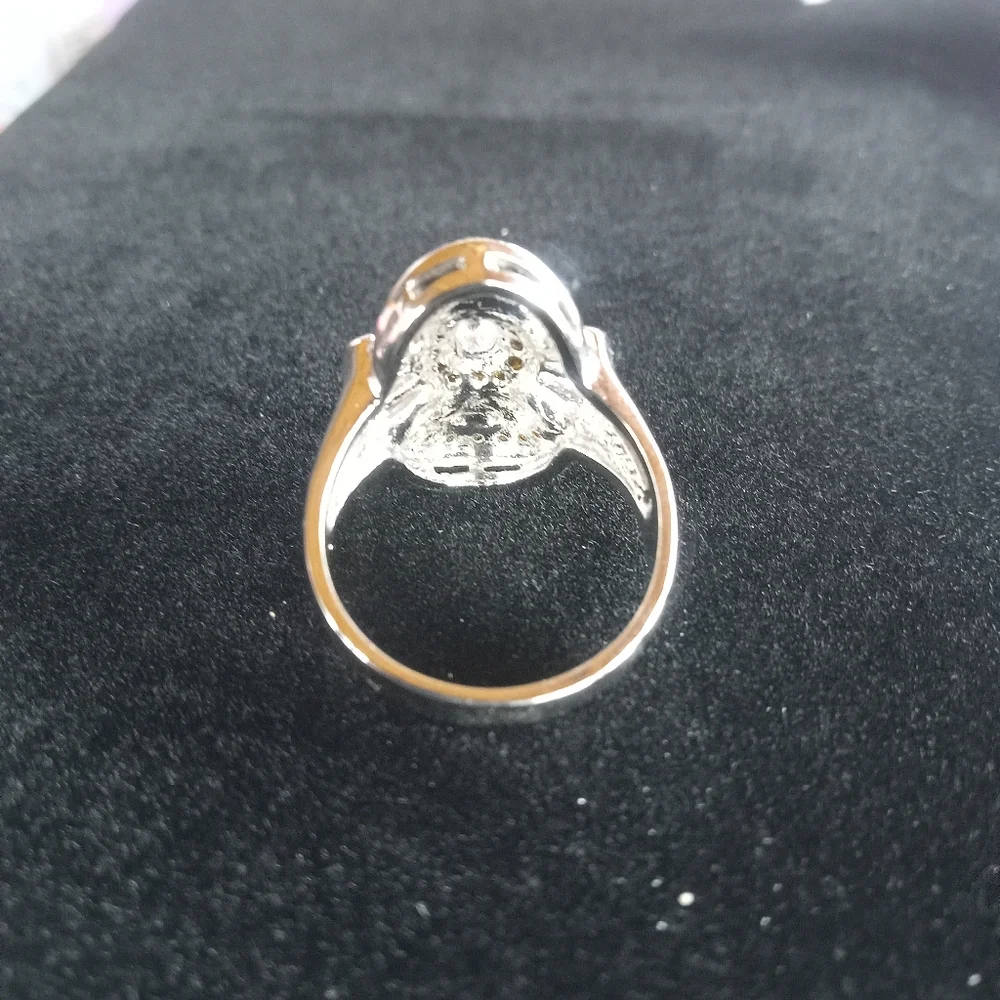 Cocktail Ring Size 9.75 Silver Plated CZ Baguette Ring Stunning By CAPACCI